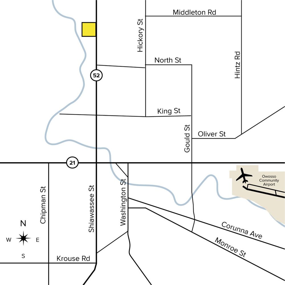 Former Bank Branch: 1345 N M 52, Owosso, MI 48867